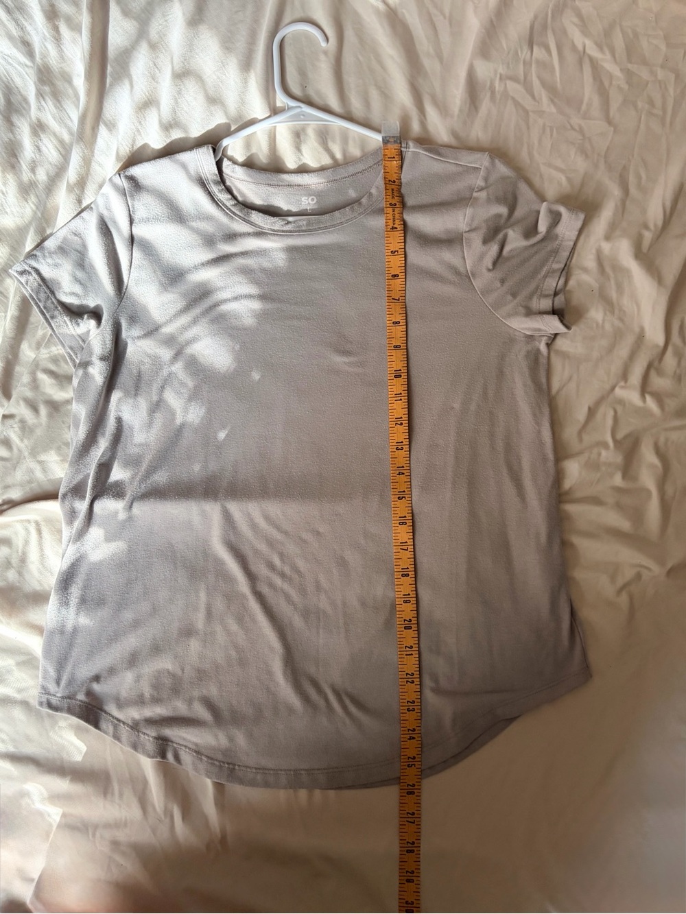 SO Short Sleeve Crewneck Top - Light Gray